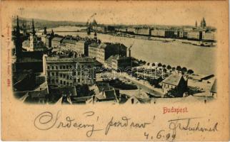 1899 (Vorläufer) Budapest I. Döbrentei tér, Tabán, Lánchíd (fl)