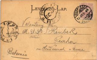 1899 (Vorläufer) Budapest I. Döbrentei tér, Tabán, Lánchíd (fl)