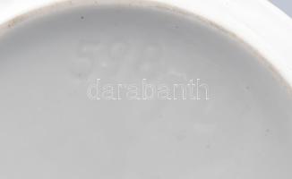 Retro német fehér biszkvit és mázas porcelán váza. Jelzett, kis kopással, m: 22 cm