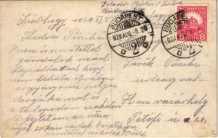 1929 Budapest XII. Svábhegy, Nagyszálló, étterem és kávéház, Veres Károly és zenekara muzsikál, autó...