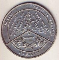 Franciaország DN "Igazság, barátság, bőség" régi érme ólom utánverete T:2