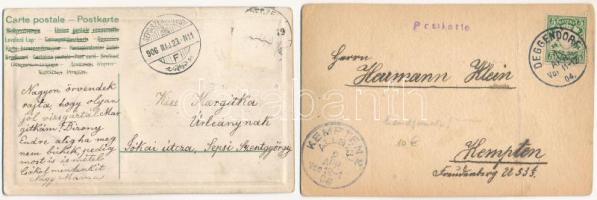 2 db RÉGI virágos üdvözlőlap / 2 pre-1945 greeting art postcards with flowers