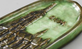 Mátyás-templom. Buda. Mázas kerámia plakett, jelzés nélkül, hibátlan, 19x11 cm