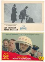 2 db MODERN magyar film reklámlap: Egy szerelem három éjszakája, Lajkó - Cigány az űrben / 2 MODERN Hungarian film advertisement cards