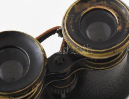 Antik katonai távcső, sérült, 13x13x6 cm