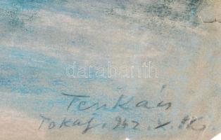 Tenkács Tibor (1913-1998): Tokaj. Pasztell, papír., Jelzett szélén kis szakadások. 49x34 cm