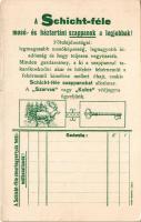 Budapest I. Királyi vár és Országház a háttérben. A Schicht-féle takarékszappanok a "Szarvas&qu...