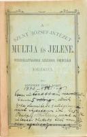 Lopussny Gyula Ágost: A Szent József Intézet múltja és jelene. Visszaállításának százados fordulója emlékéül. Nagyvárad, 1895.,Szt. László-ny., 1 t.+233+3 p. + 1 (kihajtható tábla) t. Kiadói papírkötés, javított gerinccel, a borítón javításnyommal, a borítón egykorú bejegyzéssel egy korábbi diáktól. Ritka!   A nagyváradi Szent József-Intézet, jelenleg: Mihai Eminescu Főgimnázium (Colegiul Na?ional Mihai Eminescu Oradea.)