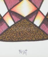 Feszt László, ifj. (1957-): "A buddha", 2009. Computer print, papír, jelzett, számozott (2...