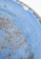 Bod Éva (1924-2004): Tengerkék padlóváza. Feketén pöttyözött élénk kék mázas kerámia. Jelzett, szájá...