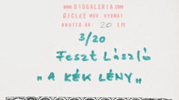 Feszt László, ifj. (1957-): "A kék lény". Giclée nyomat, papír, jelzett, számozott (3/20) ...