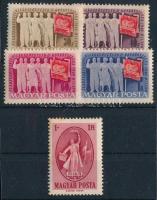 1949 Szakszervezet (III.) sor + Puskin bélyeg (rozsda / stain) (5.500)