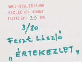 Feszt László, ifj. (1957-): "Értekezlet". Giclée nyomat, papír, jelzett, számozott (3/20) ...