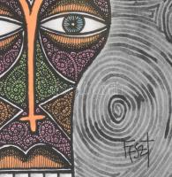 Feszt László, ifj. (1957-): "Értekezlet". Giclée nyomat, papír, jelzett, számozott (3/20) ...