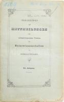 Verhandlungen und Mittheilungen des Siebenbürgischen Vereins für Naturwissenschaft zu Hermannstadt. XX. Jahrgang. [A nagyszebeni Erdélyi Természettudományi Társulat közleményei, XX. évf.] Hermannstadt [Nagyszeben], 1869, Buchdruckerei der v. Closius'schen Erbin, 2 sztl. lev. + 188 p. Német nyelven. Kiadói papírkötés, sérült, széteső állapotban, helyenként kissé foltos, nagyrészt felvágatlan lapokkal.