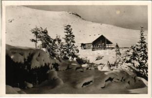 Lóhavas, Podu Calului; Magyar Sí Klub Anikó Menedékháza télen. Hensch Aladár felvétele / Hungarian ski club&#039;s rest house in winter