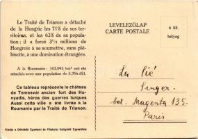 Temesvár, Timisoara; A restaurált Hunyadi várkastély. Kiadja a Délvidéki Egyetemi és Főiskolai Hallg...