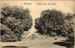 1913 Demecser, Borzsova tanya, park részlete. Malachovsky fényképész kiadása (EK)