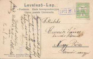 Tátralomnic, Tatranská Lomnica (Magas-Tátra, Vysoké Tatry); Lomnici csúcs és templom. Cattarino S. u...