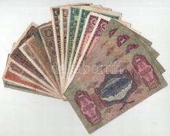 19db-os vegyes korona és pengő bankjegy tétel T:F-G