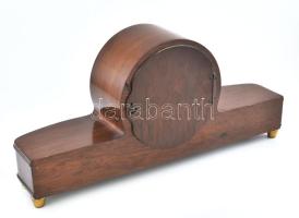 Junghans art deco negyedütős kandallóóra, kulccsal, ingával, működik, 50x23x12 cm