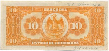 Mexikó / El Banco del Estado de Chihuahua 1913. 10P T:F ceruzás firka
Mexico / El Banco del Estado ...
