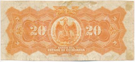 Mexikó / El Banco del Estado de Chihuahua 1913. 20P T:VG
Mexico / El Banco del Estado de Chihuahua ...