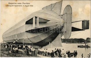 Zeppelins erste Fernfahrt. Landung bei Oppenheim 4. August 1908 / Zeppelin airships first long-distance journey (fl)