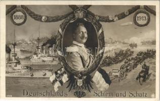 Deutschlands Schirm und Schutz 1888-1913 / Wilhelm II, German Emperor, patriotic propaganda, Németország, Pajzs és Védelem, 1888-1913. II. Vilmos Német Császár.