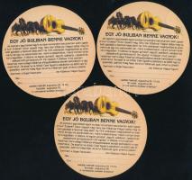 cca 2000 Kőbányai világos sör - A Sziget Fesztivál hivatalos söre, 3 db söralátét (egyben nyereményj...