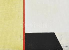 Koppány Attila (1947-): Hommage a Erdős János, 2022. Akril, vászon, kartonra kasírozva. Jelzett a há...