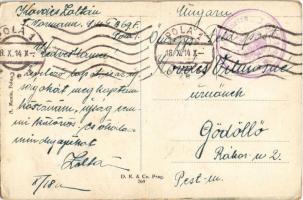 1914 WWI German and Austro-Hungarian Navy art postcard with Wilhelm II and Franz Joseph I of Austria...