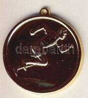 Kína 1996. "Kínai parti maraton" bicolor fém emlékmedál (aranyozva) T:P f