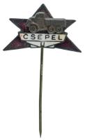 ~1960. "Csepel" zománcozott fém jelvény (11x20mm) T:AU apró zománchiba