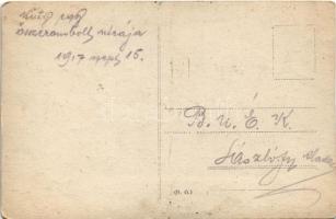 1917 Kúty (Jókút) egy összerombolt utcája / WWI Austro-Hungarian K.u.K. military, ruins. photo (kopo...