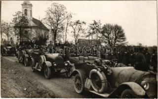 Osztrák-magyar katonák és automobilok / WWI Austro-Hungarian K.u.K. military, soldiers and automobiles. photo