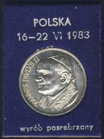 Lengyelország 1983. "II.János Pál pápa látogatása" ffém emlékérem T:BU Eredeti dísztokban!