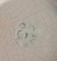 Iparművészeti vállalatos Gorka váza, mázas kerámia, jelzett, repedt, m: 19 cm