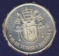 Lengyelország 1983. "II.János Pál pápa látogatása" ffém emlékérem T:BU Eredeti dísztokban!