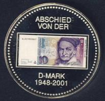 Németország 2001. "Viszlát márka - 10M" ezüstözött ffém emlékérem, multicolor T:PP