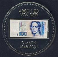 Németország 2001. "Viszlát márka - 100M" ffém emlékérem, multicolor T:PP