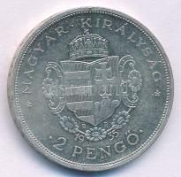 1935. 2P Ag "Rákóczi" T:AU,XF 
Adamo P7.2