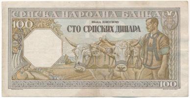 Szerbia / Német megszállás 1943. 100D T:F Serbia / German occupation 1943. 100 Dinara C:F
Krause P#...