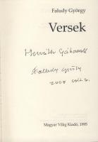 Faludy György: Versek, Magyar Világ kiadó 1995, a költö által dedikált példány