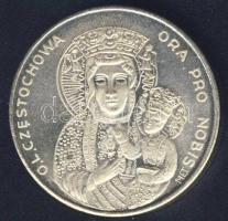 Lengyelország DN "Częstochowai Fekete Madonna - II. János Pál pápa" ezüstözött ffém emlékérem T:BU