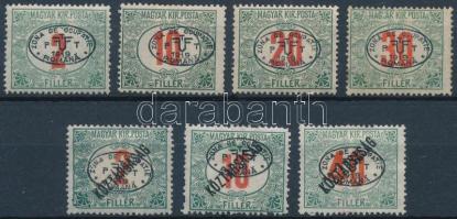 Debrecen I. 1919 7 klf Portó bélyeg Bodor vizsgálójellel (25.800)