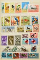 Postatiszta magyar sorok, postatiszta és bélyegzett Állat és Virág motívumok 10 lapos közepes Schaubek berakóban, hozzá FDC-k, emléklapok