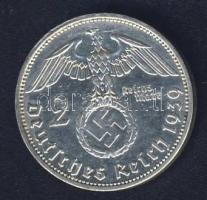 Német 3. Birodalom 1939A 2M Ag "Hindenburg" T:2/3+ kis ph