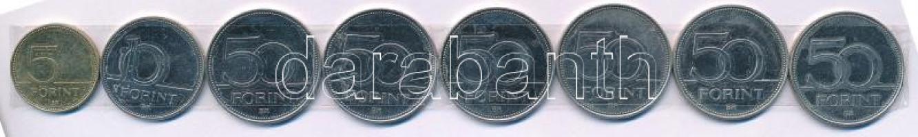 2005-2020. 50Ft Cu-Ni emlékkiadások (5xklf) + 2020. 10Ft Cu-Ni "Tisztelet a hősöknek" 2021...