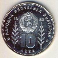 Bulgária 1982. 10L Ag "Labdarúgás-háló, labda" T:PP Csak 7800db!